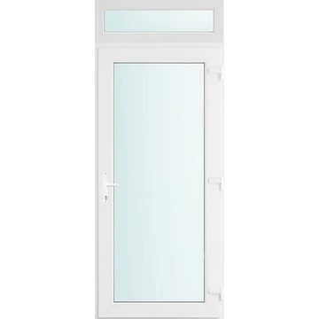 Műanyag bejárati ajtó 100x240 jobbos Baltimore üveges 2 rétegű üveggel, 5 kamrás fehér