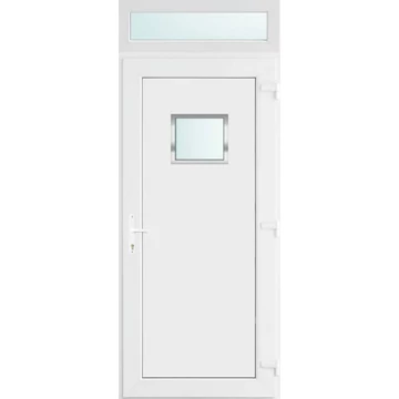 Műanyag bejárati ajtó 100x240 jobbos Washington 1 üveges 2 rétegű üveggel, 5 kamrás fehér