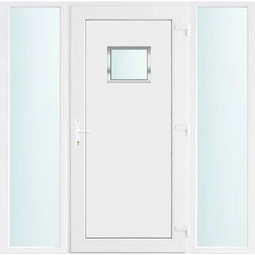 Műanyag bejárati ajtó 180x210 jobbos Washington 1 üveges 2 rétegű üveggel, 5 kamrás fehér