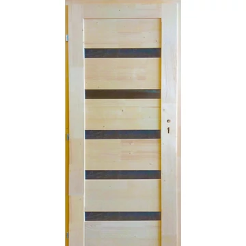 Fa bejárati ajtó Lelle borovi fenyőből, balos