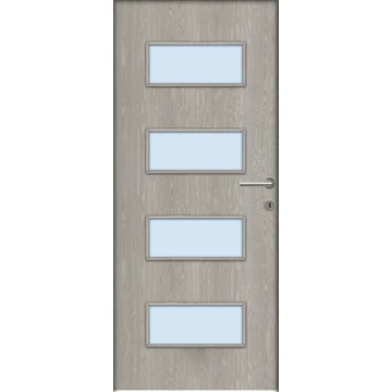 Beltéri ajtólap Missouri dekorfóliás 75x210 SAVMART ÜVEGGEL balos sziklásfenyő színben