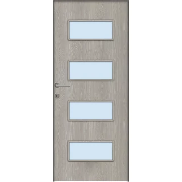 Beltéri ajtólap Missouri dekorfóliás 75x210 SAVMART ÜVEGGEL jobbos sziklásfenyő színben