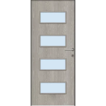 Beltéri ajtólap Missouri dekorfóliás 90x210 SAVMART ÜVEGGEL balos sziklásfenyő színben