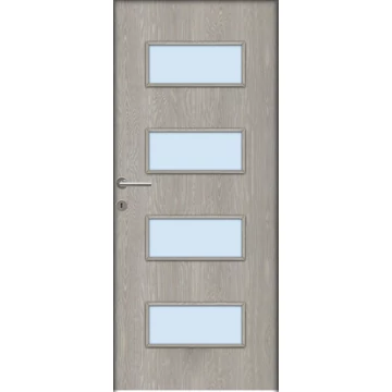 Beltéri ajtólap Missouri dekorfóliás 90x210 SAVMART ÜVEGGEL jobbos sziklásfenyő színben