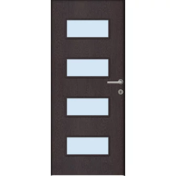 Beltéri ajtólap Missouri dekorfóliás 75x210 SAVMART ÜVEGGEL balos Wenge színben