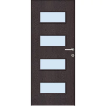 Beltéri ajtólap Missouri dekorfóliás 90x210 SAVMART ÜVEGGEL balos Wenge színben