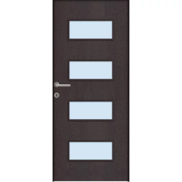 Beltéri ajtólap Missouri dekorfóliás 90x210 SAVMART ÜVEGGEL jobbos Wenge színben