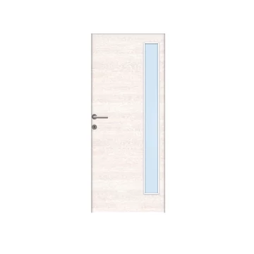 Beltéri ajtólap Montreal cpl 75x210 SAVMART ÜVEGGEL jobbos fehér kőris színben