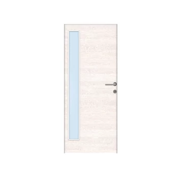 Beltéri ajtólap Montreal cpl 90x210 SAVMART ÜVEGGEL balos fehér kőris színben