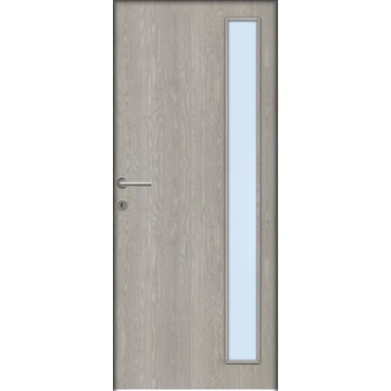 Beltéri ajtólap Montreal dekorfóliás 75x210 SAVMART ÜVEGGEL jobbos sziklásfenyő színben