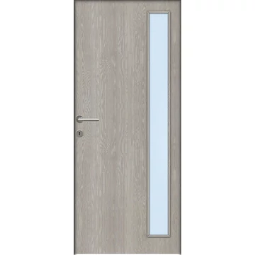 Beltéri ajtólap Montreal dekorfóliás 90x210 SAVMART ÜVEGGEL jobbos sziklásfenyő színben