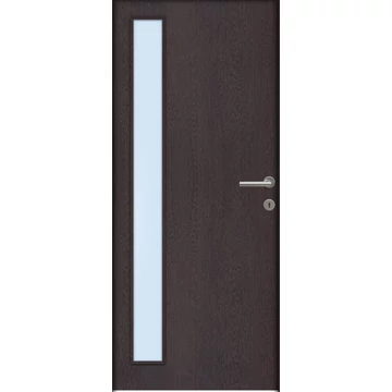 Beltéri ajtólap Montreal dekorfóliás 90x210 SAVMART ÜVEGGEL balos Wenge színben