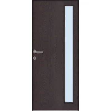 Beltéri ajtólap Montreal dekorfóliás 90x210 SAVMART ÜVEGGEL jobbos Wenge színben