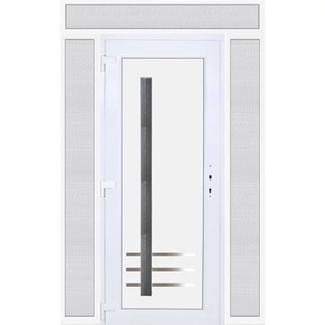 Műanyag bejárati ajtó 160x240 balos Daytona 1 üveges 5 kamrás fehér