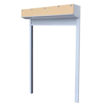 Külső vakolható tokos aluminium redőny 150x210 erkélyajtóhoz, balos, fehér színben, kézi gurtnis működtetéssel 