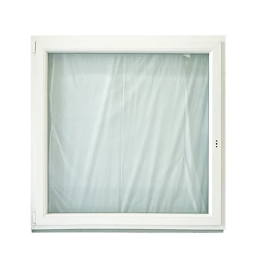 Exzellent 120x120 bukó-nyíló balos műanyag ablak fehér 6 légkamrás 2 rétegű üvegezéssel