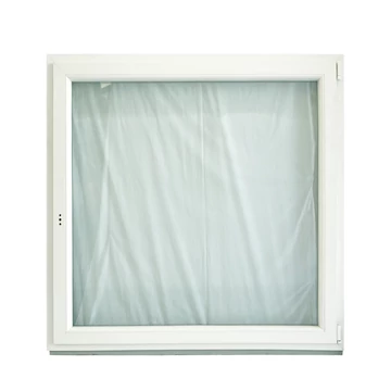 Exzellent 120x120 bukó-nyíló jobbos műanyag ablak fehér 6 légkamrás 2 rétegű üvegezéssel