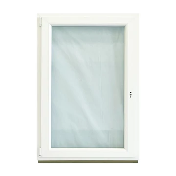 Exzellent 90x120 bukó-nyíló balos műanyag ablak fehér 6 légkamrás 3 rétegű üvegezéssel