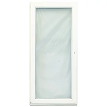 Exzellent 100x240 bukó-nyíló balos műanyag erkélyajtó fehér 6 légkamrás 3 rétegű üvegezéssel