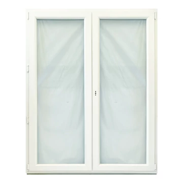Exzellent 150x210 középen nyíló bukó-nyíló jobbos műanyag erkélyajtó fehér 6 légkamrás 2 rétegű üvegezéssel