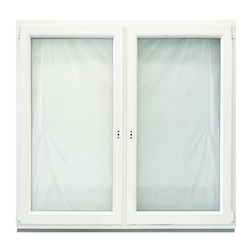 Exzellent 180x150 tokosztott bukó-nyíló+ bukó-nyíló jobbos műanyag ablak fehér 6 légkamrás 2 rétegű üvegezéssel