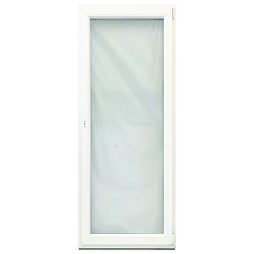 Exzellent 90x240 bukó-nyíló jobbos műanyag erkélyajtó fehér 6 légkamrás 2 rétegű üvegezéssel