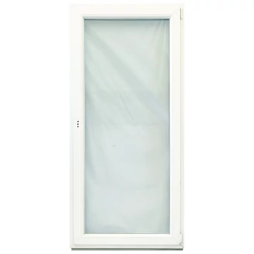 Exzellent 100x240 bukó-nyíló jobbos műanyag erkélyajtó fehér 6 légkamrás 2 rétegű üvegezéssel