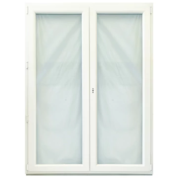 Exzellent 150x240 középen nyíló bukó-nyíló jobbos műanyag erkélyajtó fehér 6 légkamrás 2 rétegű üvegezéssel