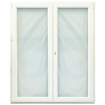 Exzellent 180x240 középen nyíló bukó-nyíló jobbos műanyag erkélyajtó fehér 6 légkamrás 2 rétegű üvegezéssel