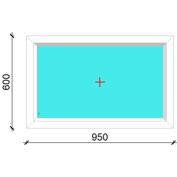Műanyag felülvilágító 100x60 Salamander 2 rétegű üveggel fix üvegezésű fehér 5 kamrás