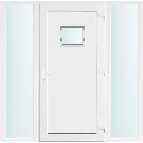 Műanyag bejárati ajtó 180x210 jobbos Washington 1 üveges 2 rétegű üveggel és hőszigetelt panellel 5 kamrás fehér