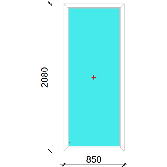 Műanyag oldalvilágító 90x210 Salamander 3 rétegű üveggel fix üvegezésű fehér 5 kamrás