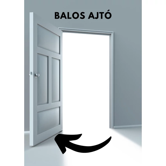 Műanyag bejárati ajtó 90x210 balos Miami tömör 5 kamrás fehér