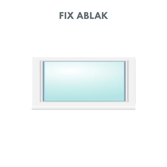 Felülvilágító 180x30 fix üvegezéssel fehér színben 2 rétegű GRÍZ üveggel