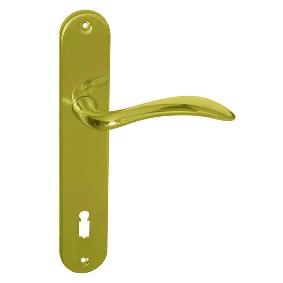 Giulia réz pz cilinderhelyes, 92 mm kilincs-kulcsközép távolságú, mantova silden bejárati ajtó kilincs-kilincs JOBBOS *6000107101-J-K*