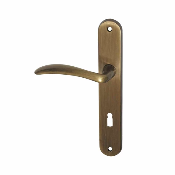 Giulia súrolt bronz pz cilinderhelyes, 92 mm kilincs-kulcsközép távolságú, mantova silden bejárati ajtó kilincs-kilincs BALOS *6000107102-B-K*