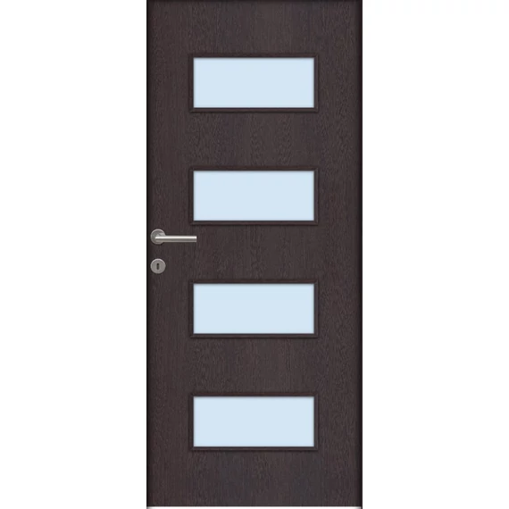 Beltéri ajtólap Missouri dekorfóliás 75x210 SAVMART ÜVEGGEL jobbos Wenge színben 