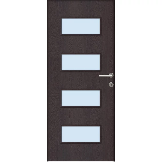 Beltéri ajtólap Missouri dekorfóliás 90x210 SAVMART ÜVEGGEL balos Wenge színben 