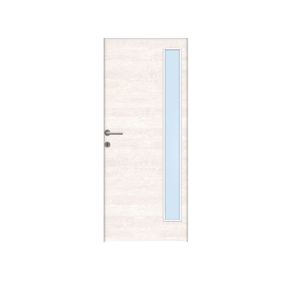 Beltéri ajtólap Montreal cpl 75x210 SAVMART ÜVEGGEL jobbos fehér kőris színben 