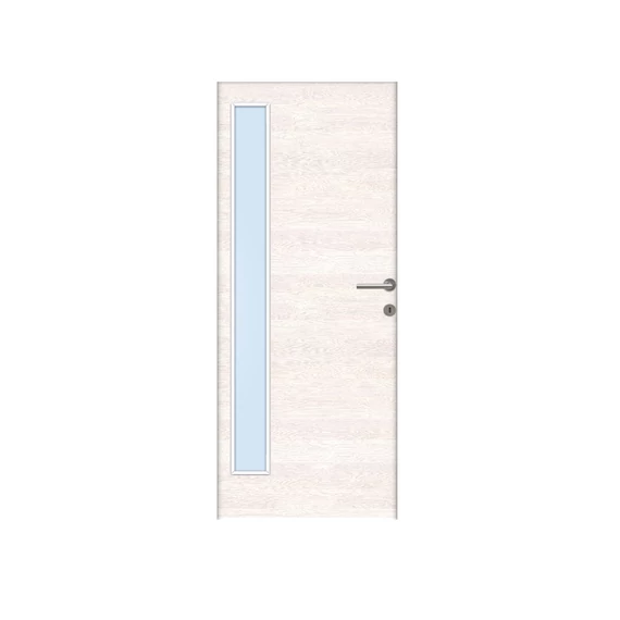 Beltéri ajtólap Montreal cpl 90x210 SAVMART ÜVEGGEL balos fehér kőris színben 