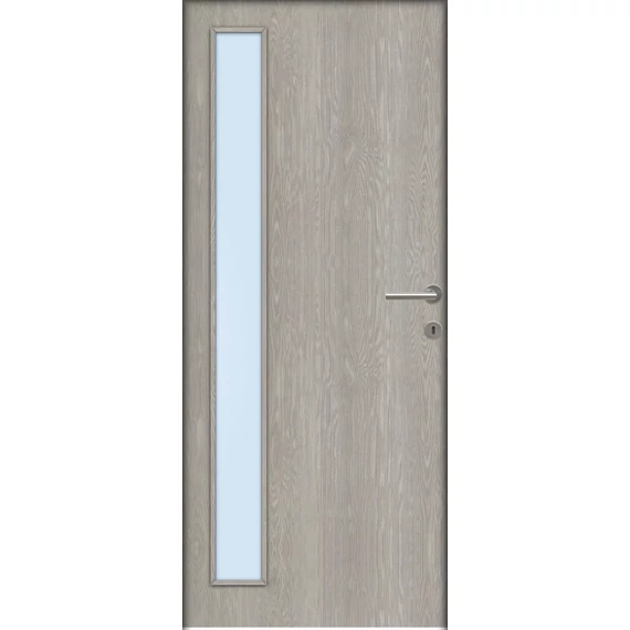 Beltéri ajtólap Montreal dekorfóliás 75x210 SAVMART ÜVEGGEL balos sziklásfenyő színben 