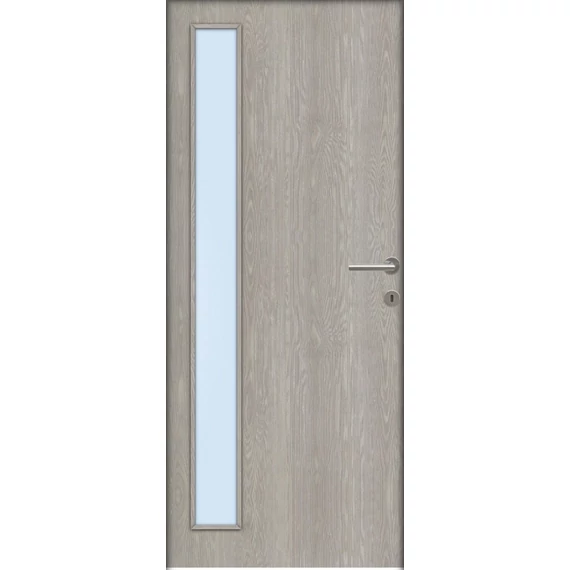 Beltéri ajtólap Montreal dekorfóliás 90x210 SAVMART ÜVEGGEL balos sziklásfenyő színben 