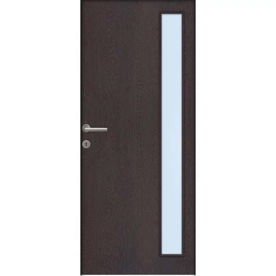 Beltéri ajtólap Montreal dekorfóliás 75x210 SAVMART ÜVEGGEL jobbos Wenge színben 