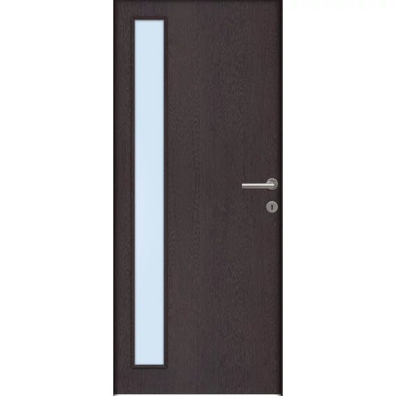 Beltéri ajtólap Montreal dekorfóliás 90x210 SAVMART ÜVEGGEL balos Wenge színben 