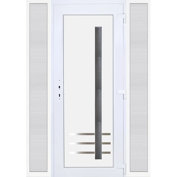 Műanyag bejárati ajtó 160x210 jobbos Daytona 1 üveges 5 kamrás fehér