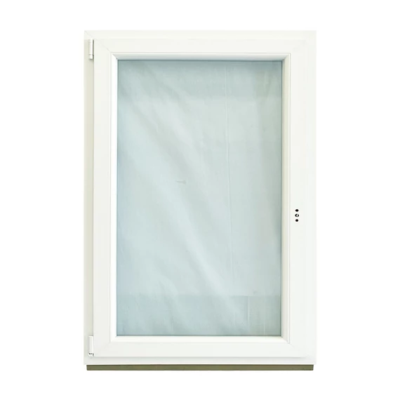 Exzellent 90x120 bukó-nyíló balos műanyag ablak fehér 6 légkamrás 3 rétegű üvegezéssel