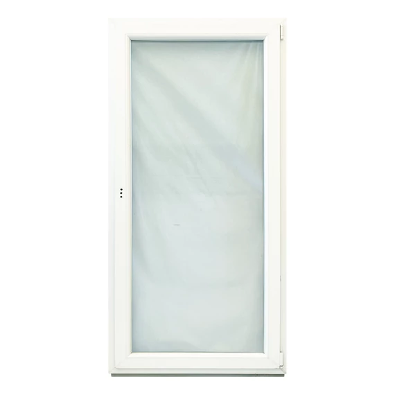 Exzellent 100x210 bukó-nyíló jobbos műanyag erkélyajtó fehér 6 légkamrás 3 rétegű üvegezéssel