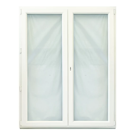 Exzellent 150x210 középen nyíló bukó-nyíló jobbos műanyag erkélyajtó fehér 6 légkamrás 2 rétegű üvegezéssel