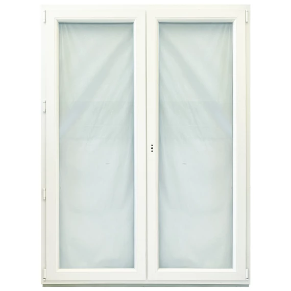 Műanyag erkélyajtó 150x210 Salamander 2 rétegű üveggel középen nyíló bukó nyíló jobbos fehér 5 kamrás