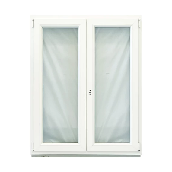 Exzellent 120x150 középen nyíló bukó-nyíló jobbos műanyag ablak fehér 6 légkamrás 3 rétegű üvegezéssel